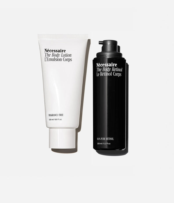 The Body Retinol + The Body Lotion | Fragrance-Free (Product Packaging)